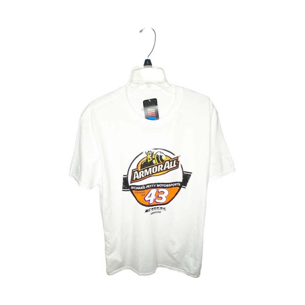 Checkered Flag NWT Men's Erik Jones White Armor All Graphic T-Shirt Athletic L